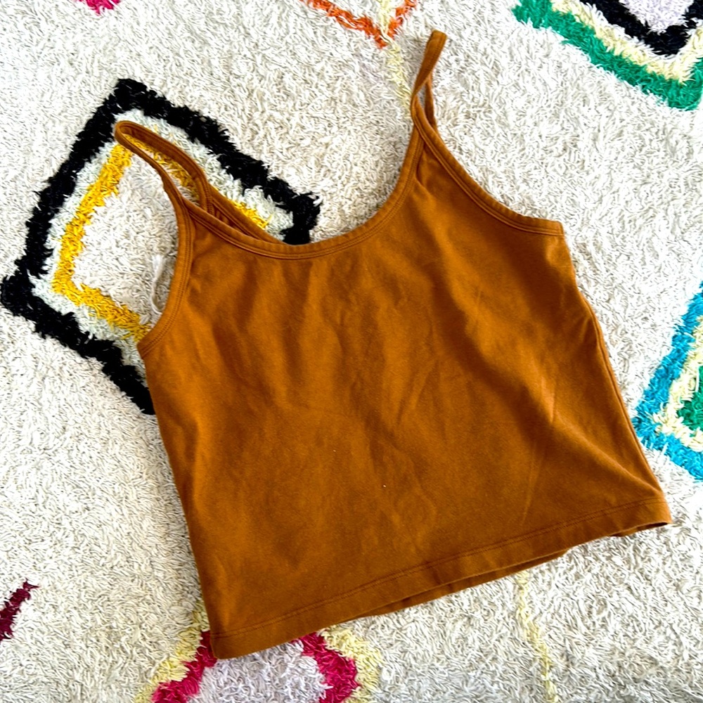 ARQ Cropped Tank in Toffee XL